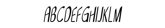Flush-CondensedItalic Font UPPERCASE