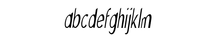 Flush-CondensedItalic Font LOWERCASE