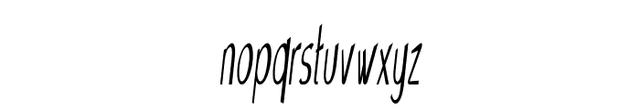 Flush-ExtracondensedItalic Font LOWERCASE