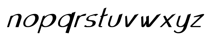 Flush-ExtraexpandedItalic Font LOWERCASE