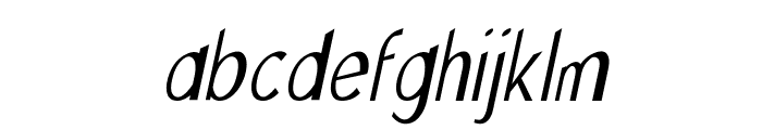 Flush-Italic Font LOWERCASE