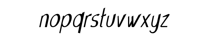 Flush-Italic Font LOWERCASE