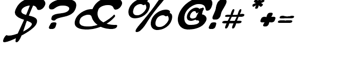 Flapper Oblique Font OTHER CHARS