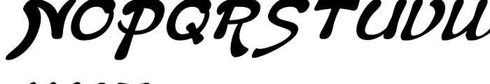 Flapper Oblique Font UPPERCASE