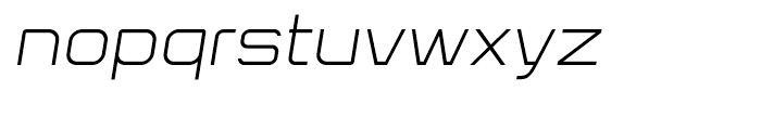 Flat Sans Extended Light Oblique Font LOWERCASE