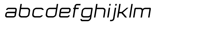 Flat Sans Extended Regular Oblique Font LOWERCASE