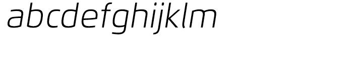 Flexo Light Italic Font LOWERCASE