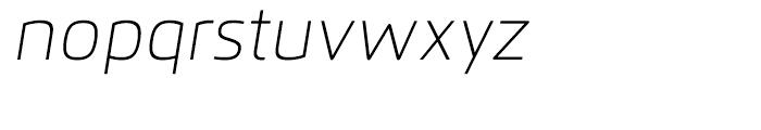 Flexo Thin Italic Font LOWERCASE