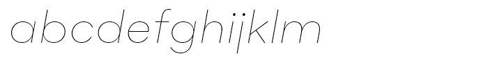 Flink Thin Italic Font LOWERCASE