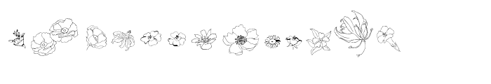 Flower Sketch Regular Font LOWERCASE
