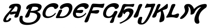Flapper Oblique Regular Font UPPERCASE