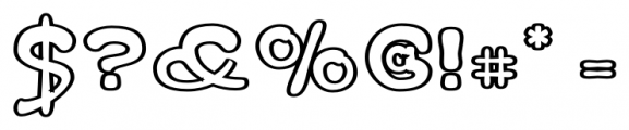Flapper Outline Regular Font OTHER CHARS
