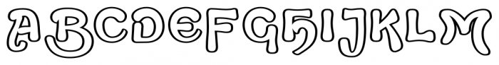 Flapper Outline Regular Font UPPERCASE