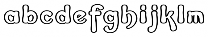 Flapper Outline Regular Font LOWERCASE