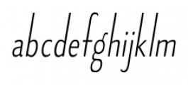 Fledgling Extra Light Italic Font LOWERCASE