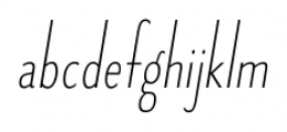 Fledgling Ultra Light Italic Font LOWERCASE