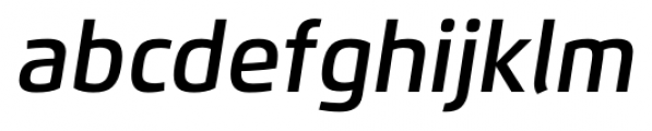 Flexo Demi Italic Font LOWERCASE