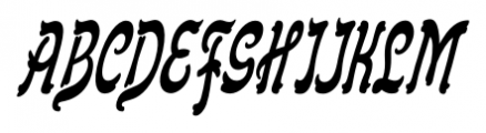 Flinscher Condensed Italic Font UPPERCASE