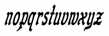 Flinscher Condensed Italic Font LOWERCASE