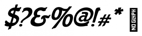 Flinscher DemiBold Italic Font OTHER CHARS