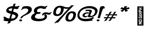 Flinscher Expanded Italic Font OTHER CHARS