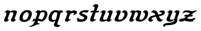 Flinscher Expanded Italic Font LOWERCASE