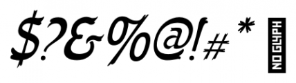 Flinscher Light Italic Font OTHER CHARS