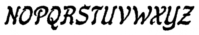 Flinscher Weathered Italic Font UPPERCASE