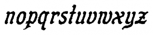 Flinscher Weathered Italic Font LOWERCASE