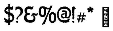 Flinscher Weathered Regular Font OTHER CHARS