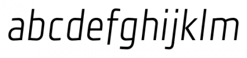 Florin Sans Light Italic Font LOWERCASE