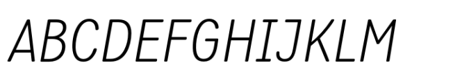 Flacon Light Italic Font UPPERCASE