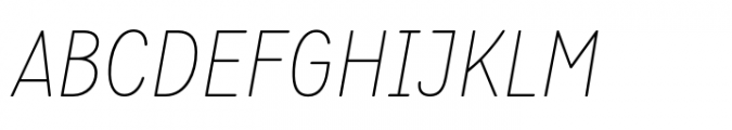 Flacon Thin Italic Font UPPERCASE