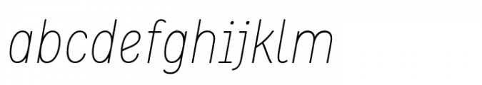 Flacon Thin Italic Font LOWERCASE