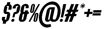Flaction Slant Font OTHER CHARS