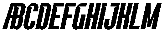 Flaction Slant Font UPPERCASE