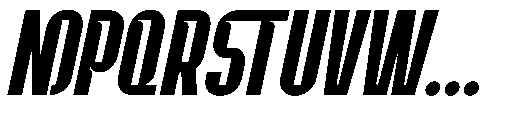 Flaction Slant Font UPPERCASE