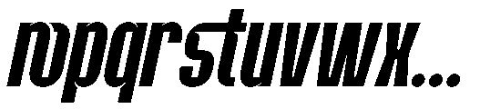 Flaction Slant Font LOWERCASE