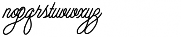 Flair Hand Font LOWERCASE