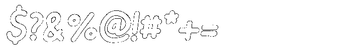 Flamingo Sunset Brush Outline Italic Font OTHER CHARS