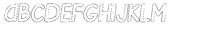 Flamingo Sunset Brush Outline Italic Font UPPERCASE