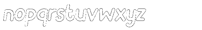 Flamingo Sunset Brush Outline Italic Font LOWERCASE