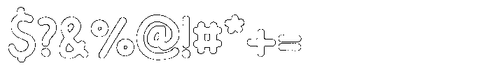 Flamingo Sunset Brush Outline Font OTHER CHARS