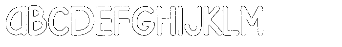 Flamingo Sunset Brush Outline Font UPPERCASE
