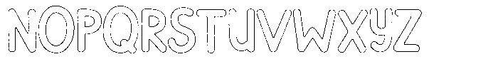 Flamingo Sunset Brush Outline Font UPPERCASE