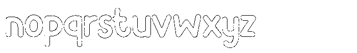 Flamingo Sunset Brush Outline Font LOWERCASE