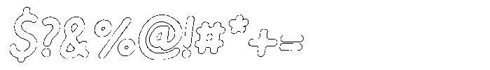 Flamingo Sunset Cut Outline Italic Font OTHER CHARS