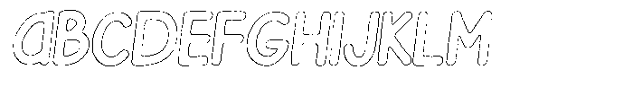 Flamingo Sunset Cut Outline Italic Font UPPERCASE