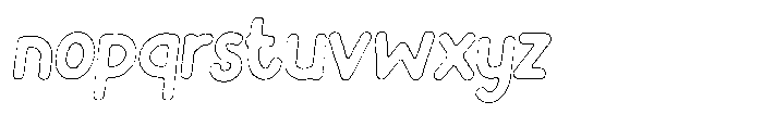 Flamingo Sunset Cut Outline Italic Font LOWERCASE