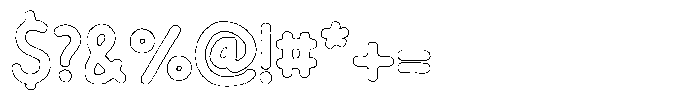 Flamingo Sunset Cut Outline Font OTHER CHARS